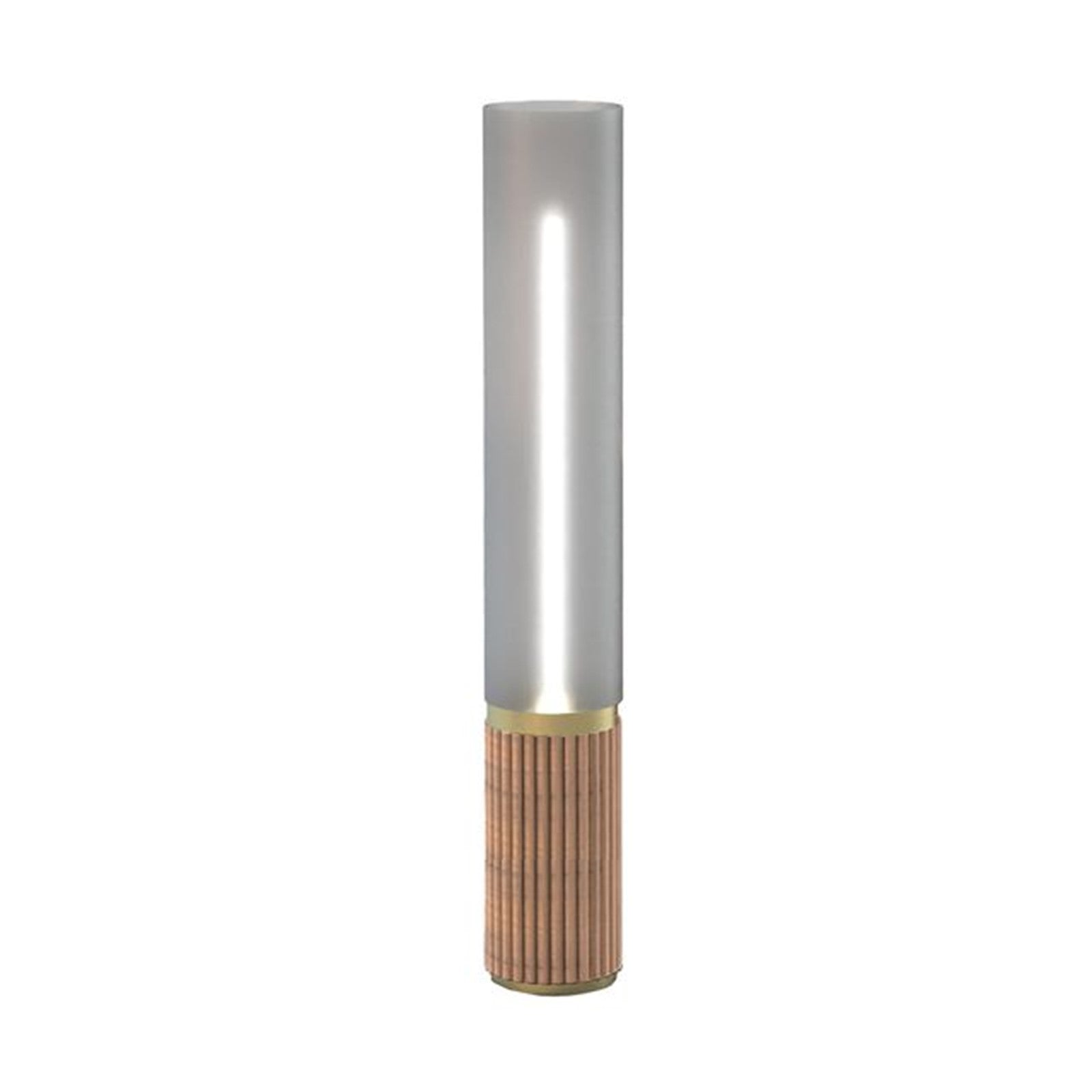 Nova California Tambo Cylindro 29in 1-Light Table Lamp | Mid-Century Natural Ash and White Acrylic | Bedroom & Living Room | Model 1110800ASH
