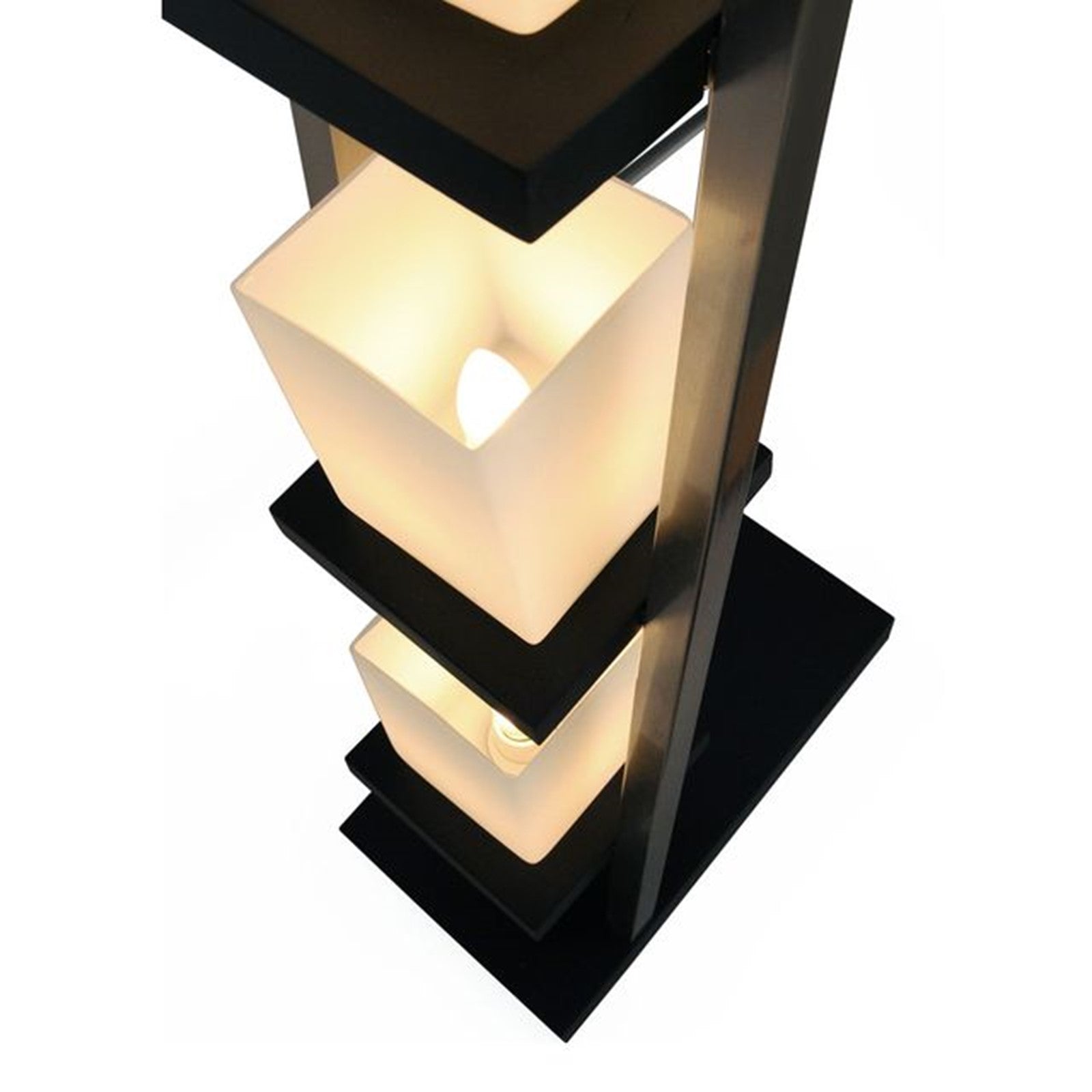 Nova California Escalier 61in 5-Light Floor Lamp | Contemporary Espresso/Brushed Nickel White Glass | Living Room & Office | Model 11815