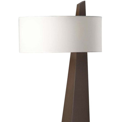 Nova California Obelisk 63in Floor Lamp | Contemporary Dark Walnut Wood and White Linen | Living Room & Reading Nook | 3000 Lumens | Model 11891