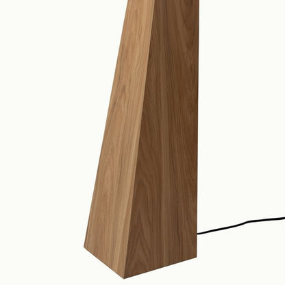 Nova California Obelisk 63in 1-Light Floor Lamp | Mid-Century Natural Ash and White Linen | Living Room & Bedroom | 19 x 19 x 63 in | Model 11891LW