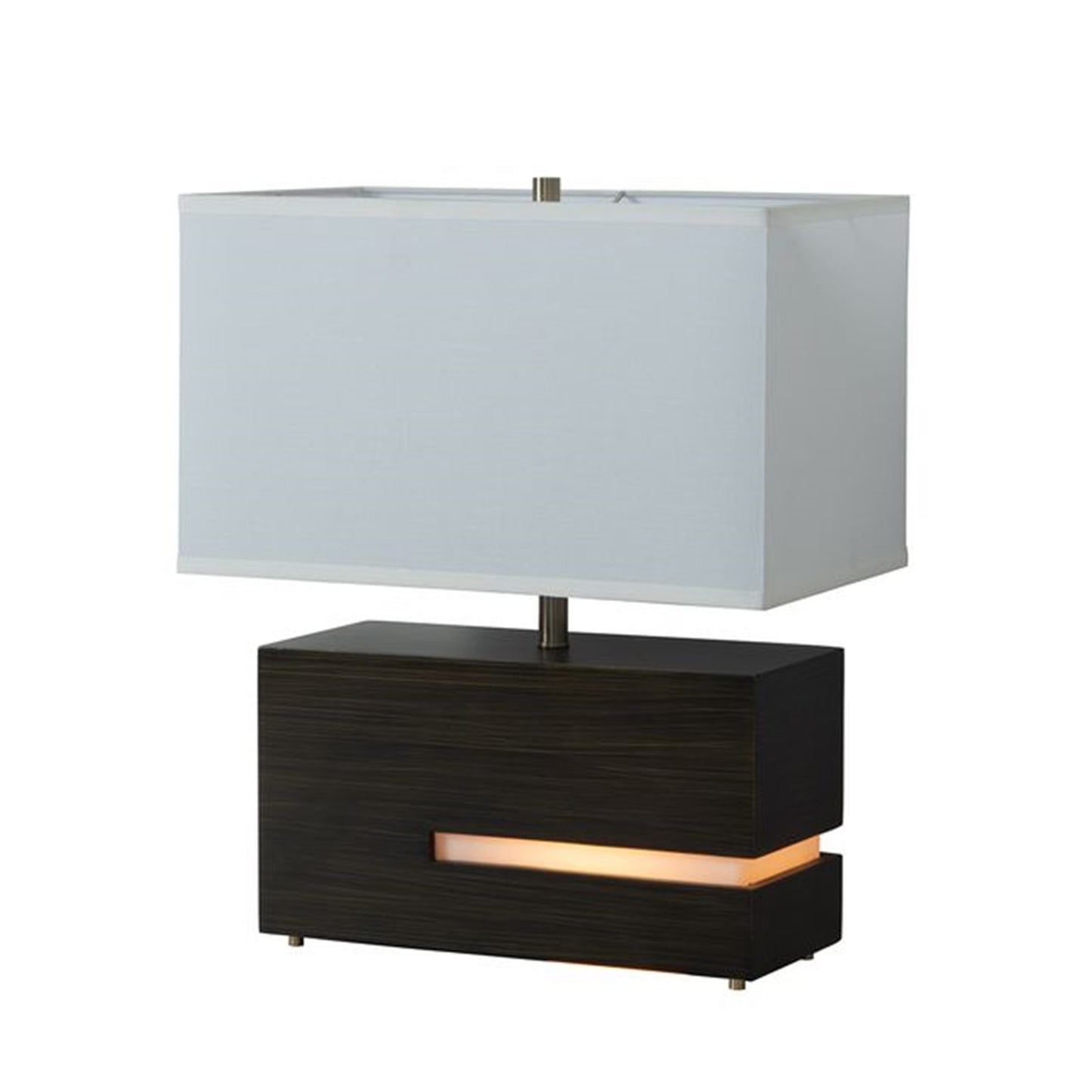 Nova California Zen Reclining 2-Light Table Lamp | Modern Ebony and Weathered Brass Wood | Living Room & Bedroom Reading Light | Model 130284BG