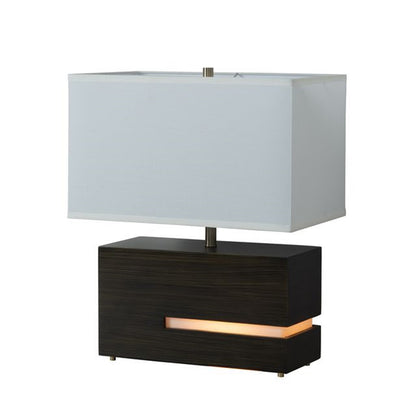 Nova California Zen Reclining 2-Light Table Lamp | Modern Ebony and Weathered Brass Wood | Living Room & Bedroom Reading Light | Model 130284BG