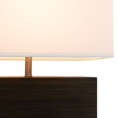 Nova California Zen Reclining 2-Light Table Lamp | Modern Ebony and Weathered Brass Wood | Living Room & Bedroom Reading Light | Model 130284BG