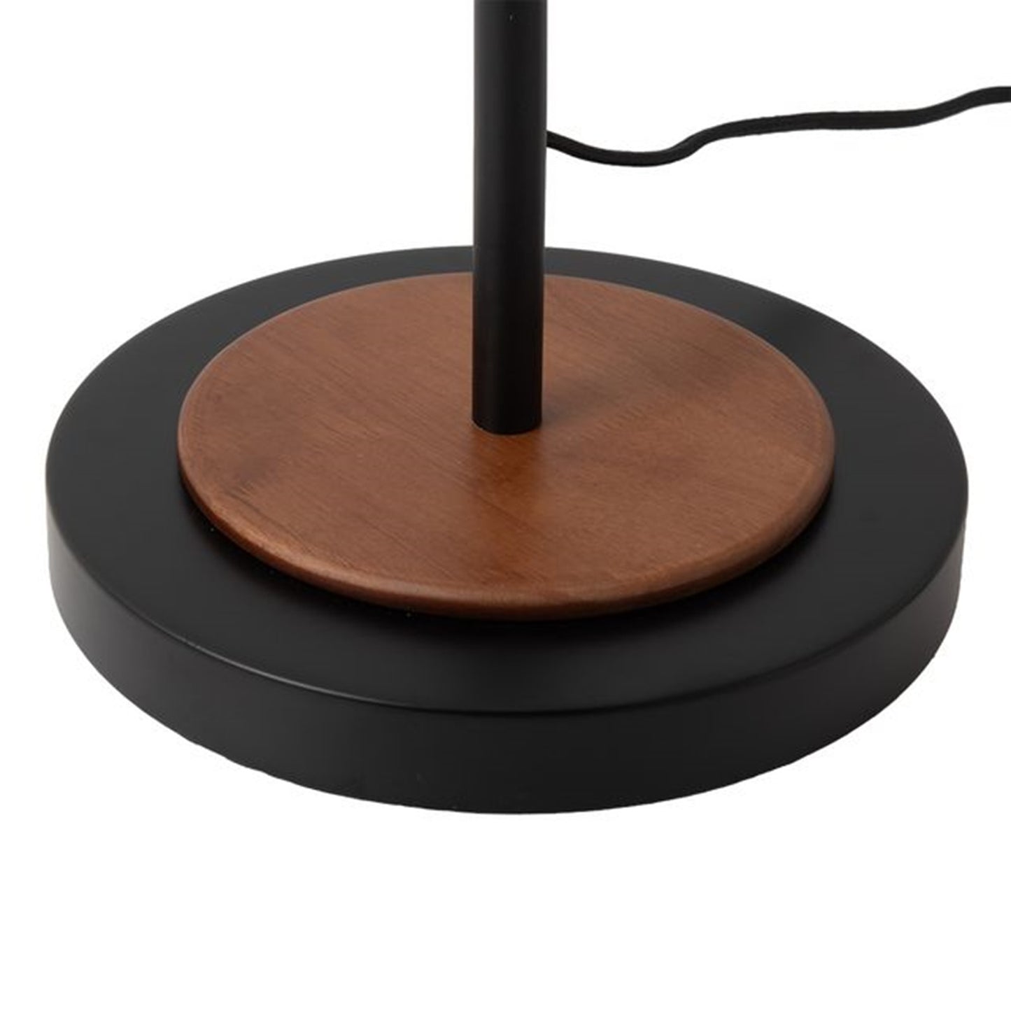 Nova California Roswell 70in Torchiere Floor Lamp | Mid-Century Matte Black and White Linen | Living Room & Bedroom Ambient Light | Model 15010833MB