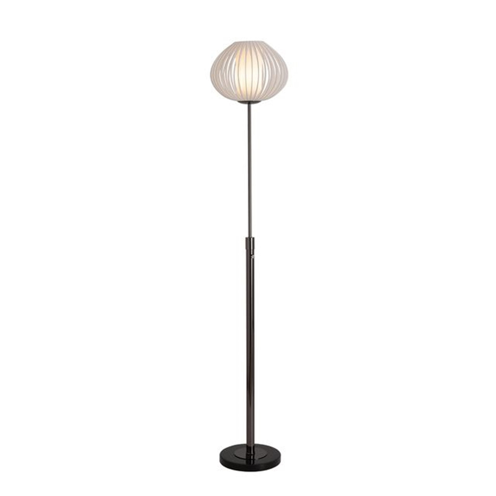 Nova California Bloom 27in 3-Light Pendant | Mid-Century Modern Black Nickel and White Satin Shade | Dining Room & Entryway | Model 1510799BN