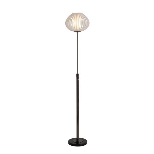 Nova California Bloom 27in 3-Light Pendant | Mid-Century Modern Black Nickel and White Satin Shade | Dining Room & Entryway | Model 1510799BN