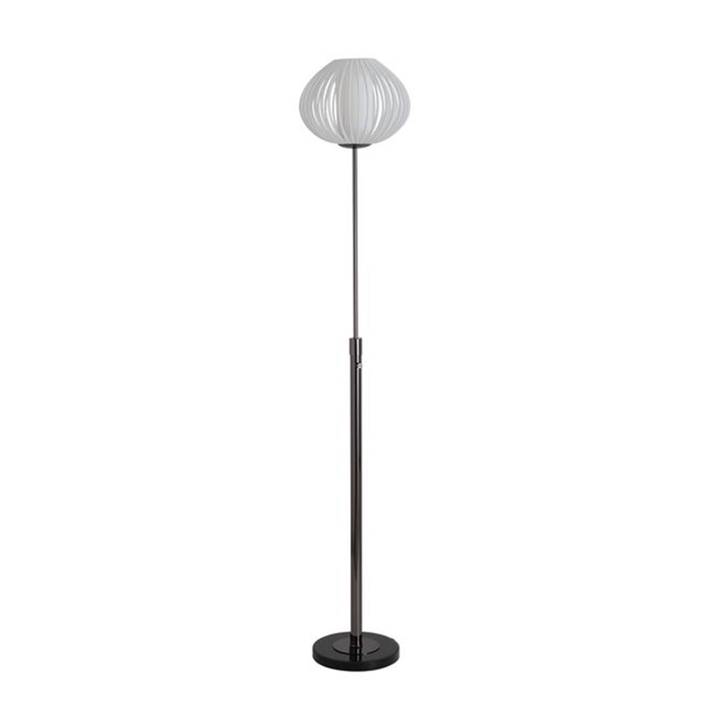 Nova California Bloom 27in 3-Light Pendant | Mid-Century Modern Black Nickel and White Satin Shade | Dining Room & Entryway | Model 1510799BN
