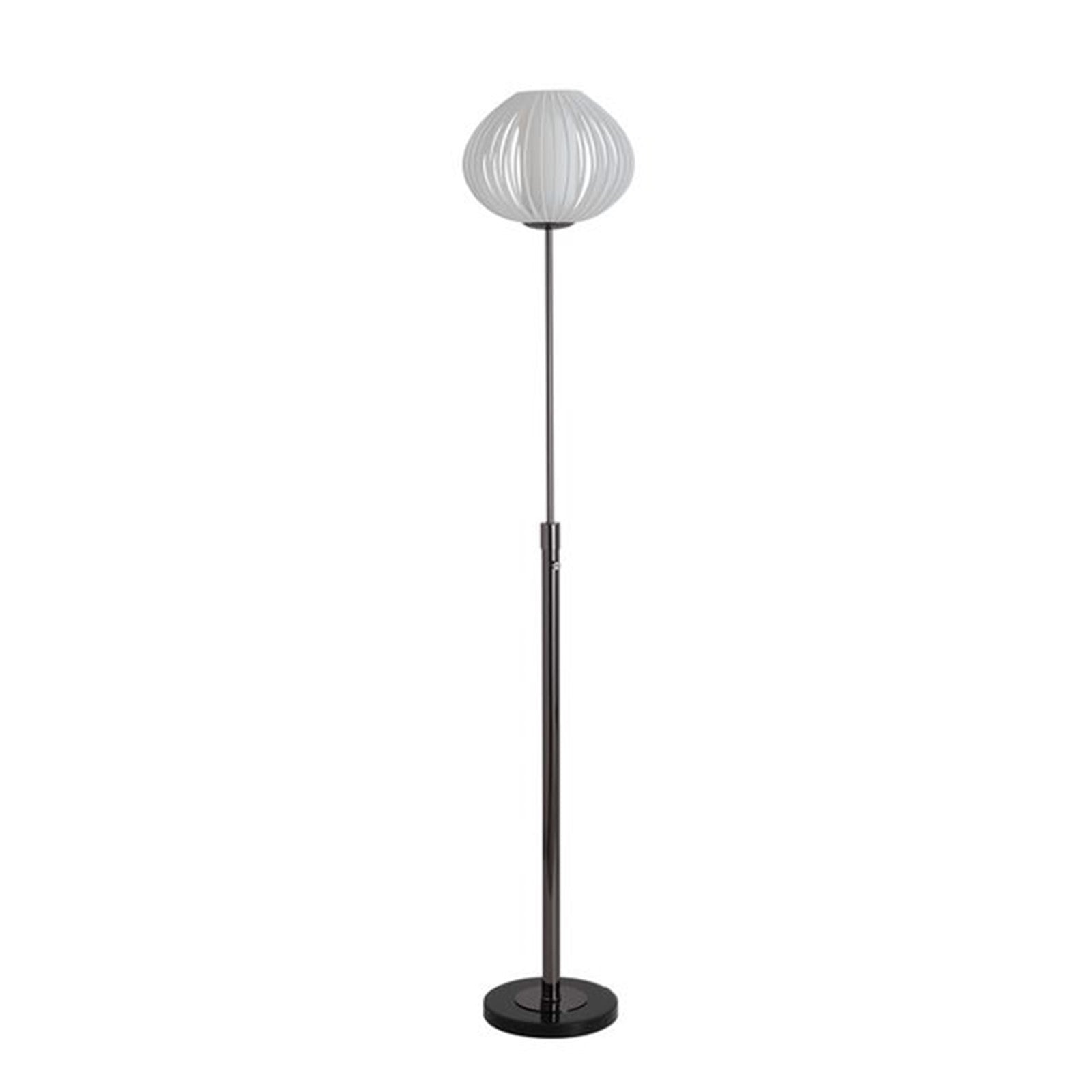 Nova California Bloom 27in 3-Light Pendant | Mid-Century Modern Black Nickel and White Satin Shade | Dining Room & Entryway | Model 1510799BN