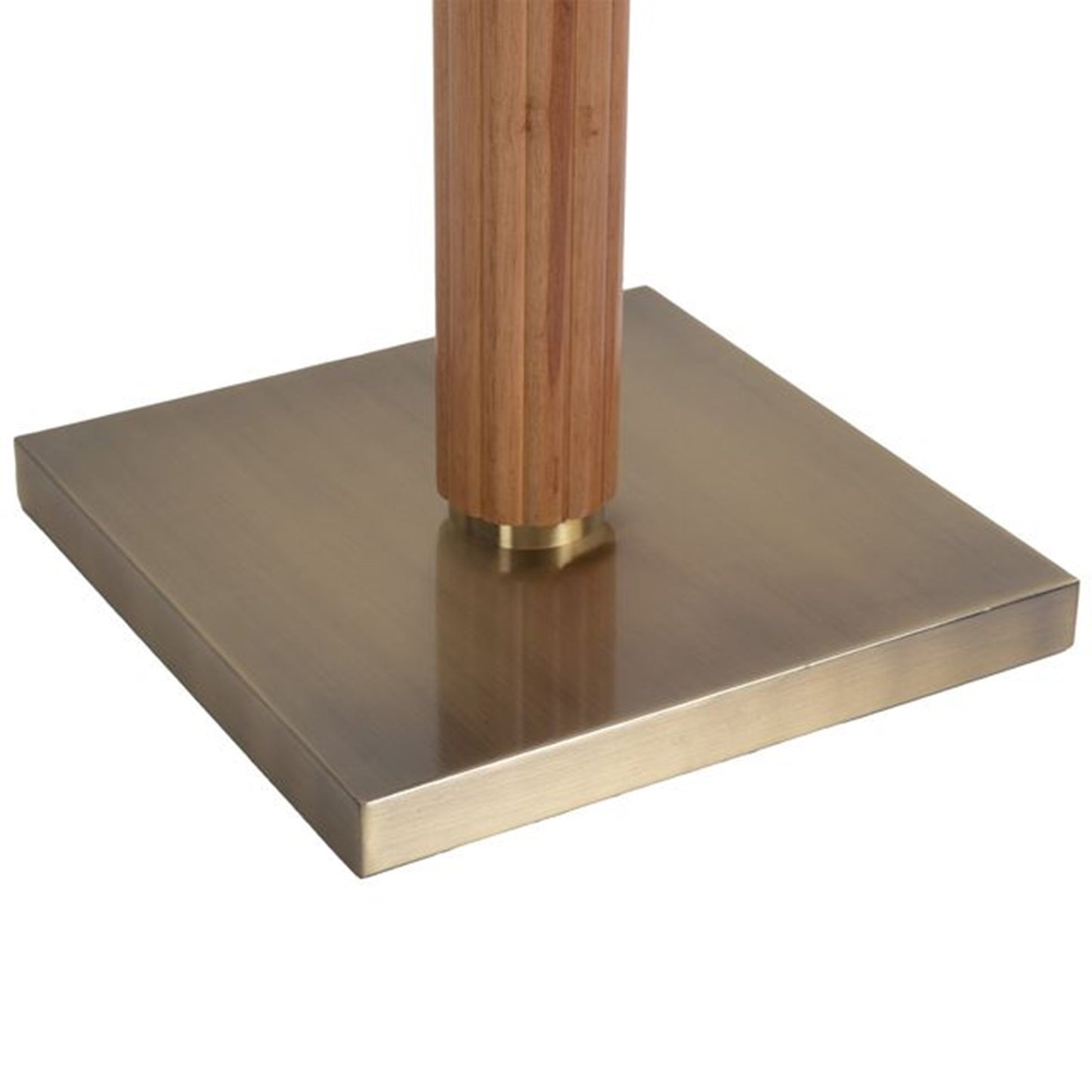 Nova California Tambo 72in 1-Light Torchiere Floor Lamp | Mid-Century Natural Ash Wood and Weathered Brass Opal Glass | Living Room | Model 1510832LW