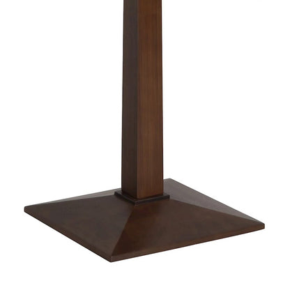Nova California Taper 61in 1-Light Floor Lamp | Mid-Century Modern Dark Walnut and White Linen | Living Room & Bedroom | Model 2010251DW