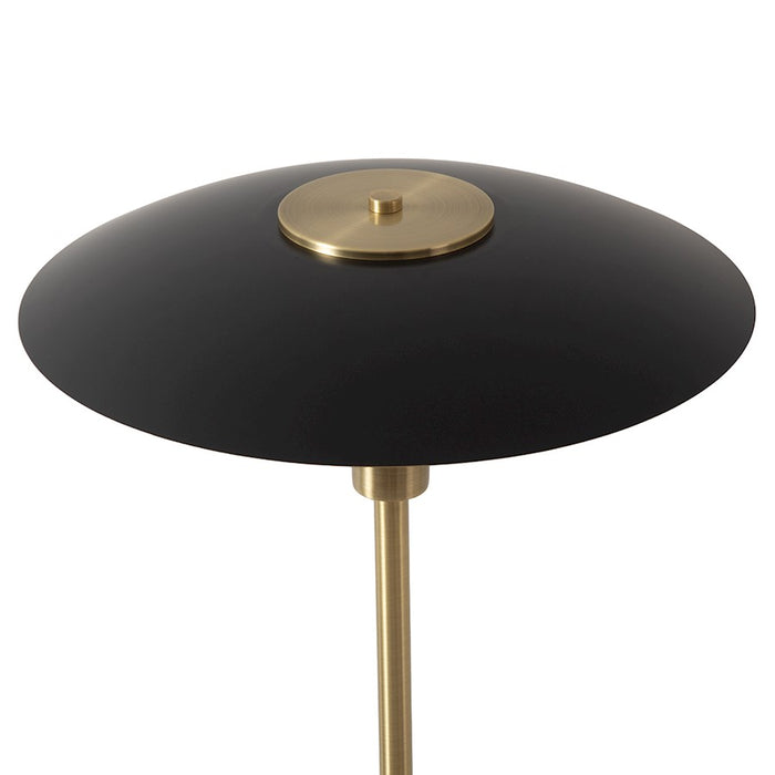 Nova California Rancho Mirage 1 Light Floor Lamp, Black/Brass/Black