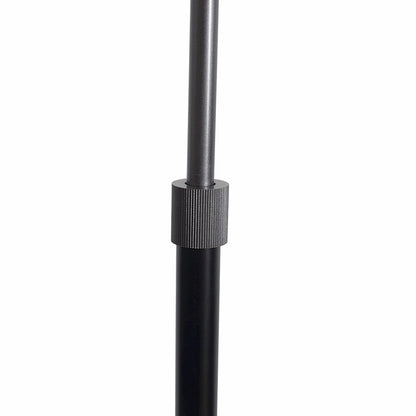 Nova California Roswell 62in 1-Light Floor Lamp | Mid-Century Modern Matte Black and White Linen Orb Shade | Living Room & Bedroom | Model 2010833MB