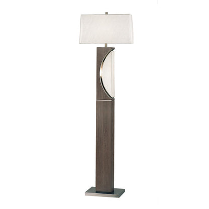 Nova California Half Moon 63in Floor Lamp | Transitional Charcoal and Brushed Nickel with Linen Shade | Living Room & Bedroom | Model 2010942
