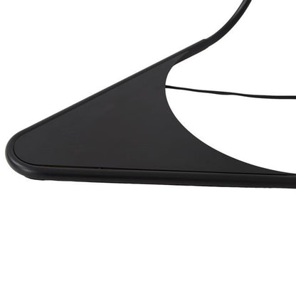Nova California Luna Bella 60in 2-Light Floor Lamp | Mid-Century Modern Matte Black and Gold Leaf Metal Shade | Living Room & | Model 2011018WB