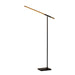 Nova California Port Floor Lamp, Matte Black/Natural - 2011572MB