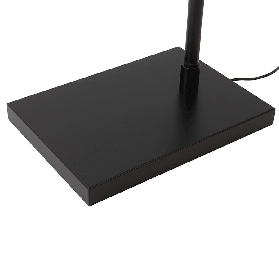 Nova California Port 17in 1-Light Floor Lamp | Contemporary Matte Black and Natural Wood | Living Room & Reading Nook | Model 2011572MB