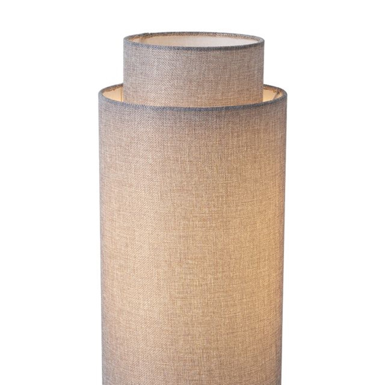 Nova California Lollipop 61in 1-Light Floor Lamp | Mid-Century Modern Black Nickel and Cashmere Gray Linen | Bedroom & Living Room | Model 2011802BN