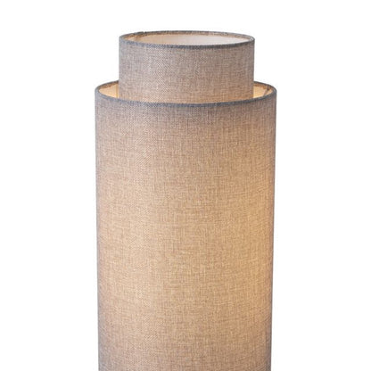 Nova California Lollipop 61in 1-Light Floor Lamp | Mid-Century Modern Black Nickel and Cashmere Gray Linen | Bedroom & Living Room | Model 2011802BN