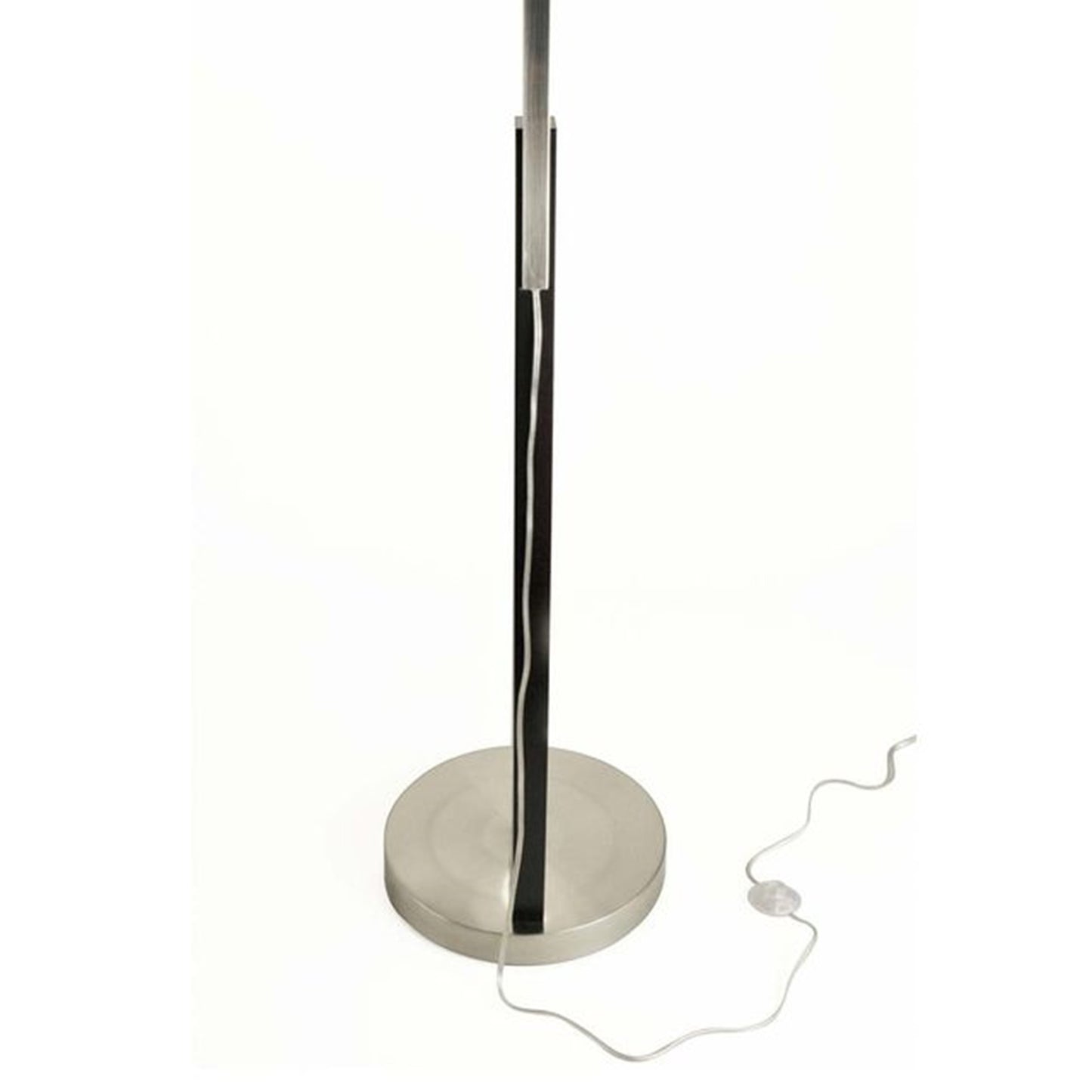Nova California Plimpton 72in 1-Light Arc Floor Lamp | Mid-Century Espresso Wood and Brushed Nickel | Living Room Over Sectionals | Model 2110003A