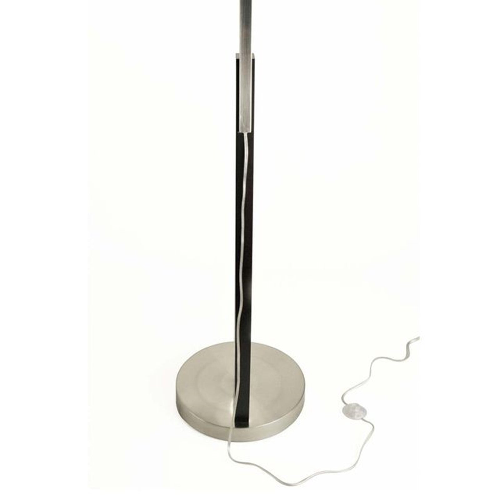 Nova California Plimpton 72in 1-Light Arc Floor Lamp | Mid-Century Espresso Wood and Brushed Nickel | Living Room Over Sectionals | Model 2110003A