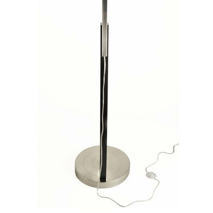 Nova California Plimpton 72in 1-Light Arc Floor Lamp | Mid-Century Espresso Wood and Brushed Nickel | Living Room Over Sectionals | Model 2110003A