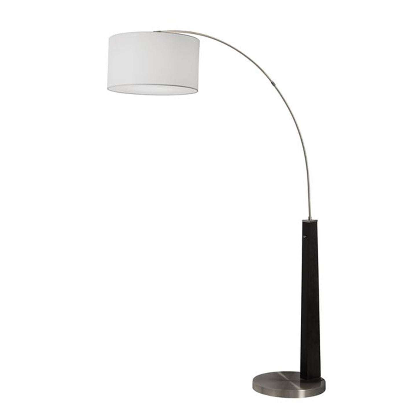 Nova California Taper 92in 1-Light Arc Floor Lamp | Mid-Century Walnut Wood and Weathered Brass | Living Room | 68 x 18 x 92 in | Model 2110251MB