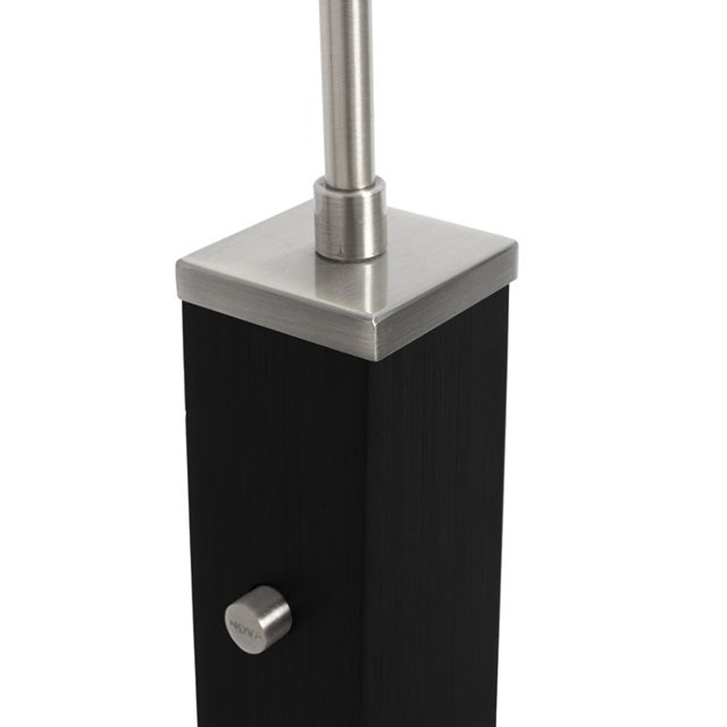 Nova California Taper 92in 1-Light Arc Floor Lamp | Mid-Century Walnut Wood and Weathered Brass | Living Room | 68 x 18 x 92 in | Model 2110251MB