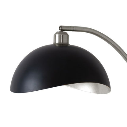 Nova California Luna Bella 62in 1-Light Arc Floor Lamp | Mid-Century Modern Black and Antique Nickel | Living Room & Reading Nook | Model 2110744AN