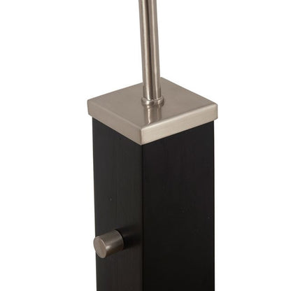 Nova California Coronado 84in 1-Light Arc Floor Lamp | Industrial Matte Black and Bone White Linen | Living Room & Reading Nook | Model 2110772SN
