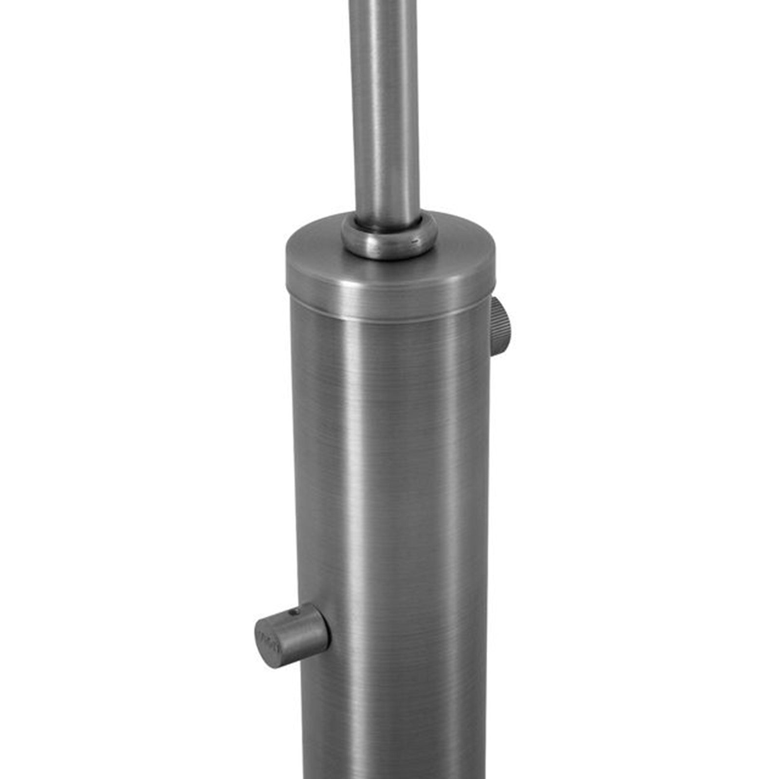 Nova California Rancho Mirage 1-Light Arc Floor Lamp | Mid-Century Antique Nickel and Matte Black Aluminum Shade | Living Room & | Model 2110824SN