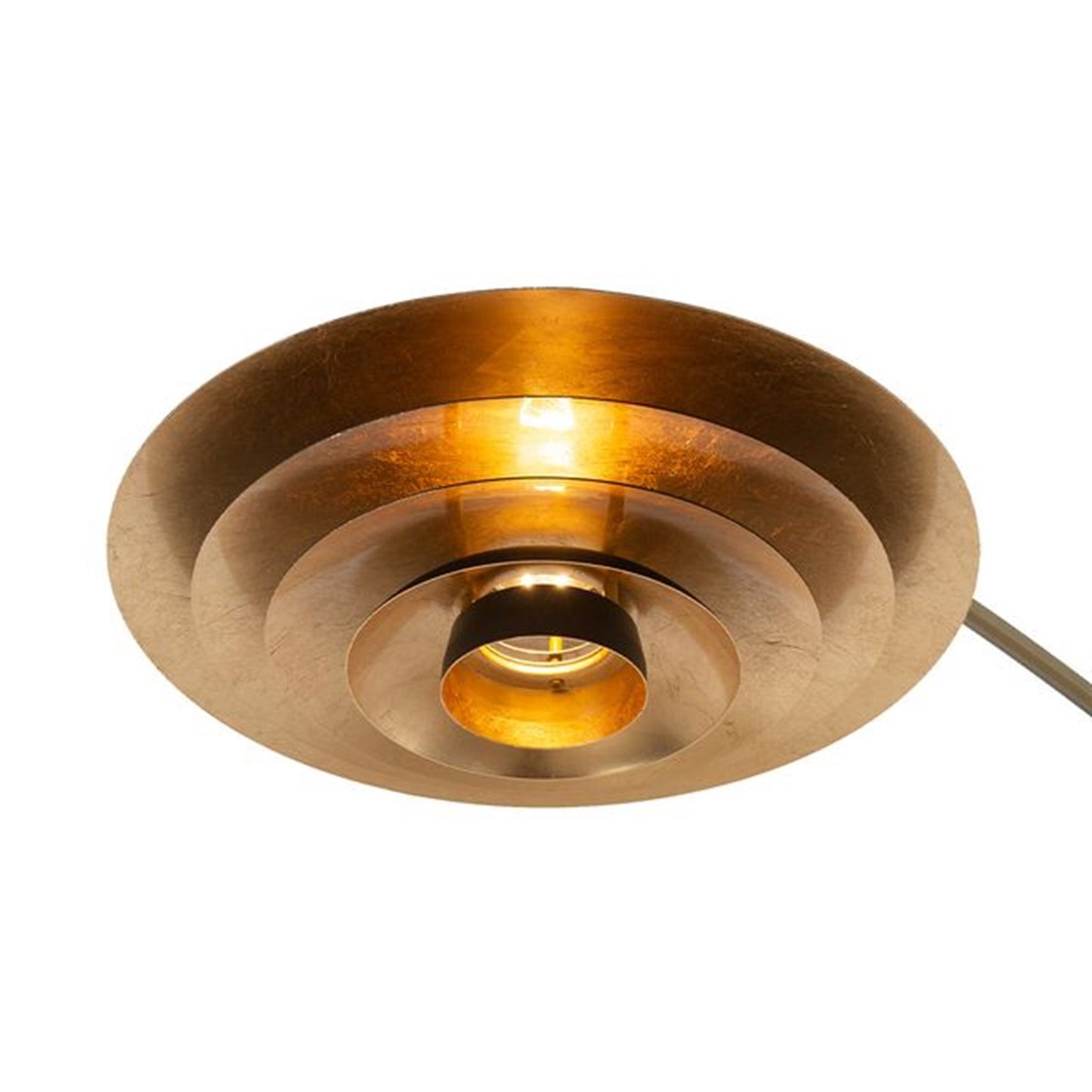 Nova California Rancho Mirage 1-Light Arc Floor Lamp | Mid-Century Weathered Brass and Matte Black Aluminum Shade | Living Room & | Model 2110824WB