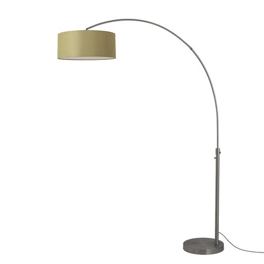 Nova California Float 92in 1-Light Arc Lamp | Industrial Black Nickel and Avocado Linen | Living Room & Home Office | Model 2110826AV