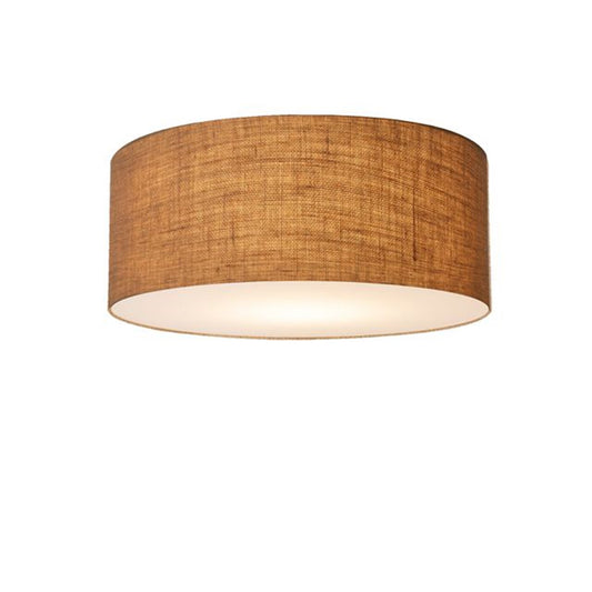Nova California Stretch 17in 1-Light Flush Mount | Modern Weathered Brass and Burlap Linen | Bedroom & Living Room | Model 2110843BU