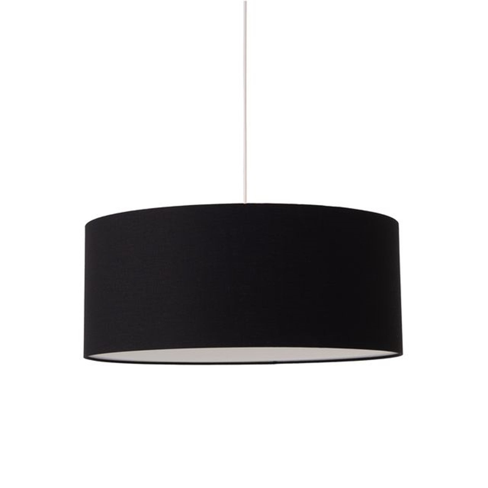 Nova California Stretch 22in 1-Light Pendant | Modern Satin Nickel and Black Linen Shade | Kitchen Island & Dining Room | Model 2110846BK