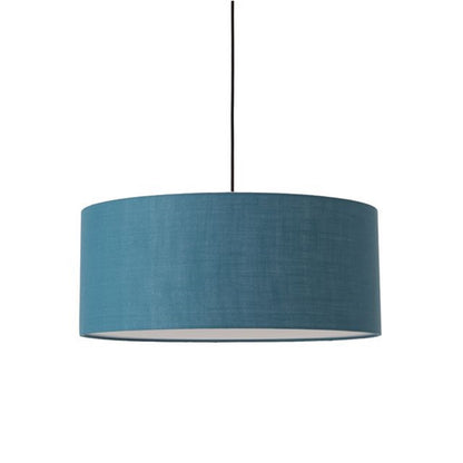 Nova California Stretch 15in 1-Light Pendant | Modern Weathered Brass and Pool Blue Linen | Kitchen Island & Dining Room | Model 2110847BL