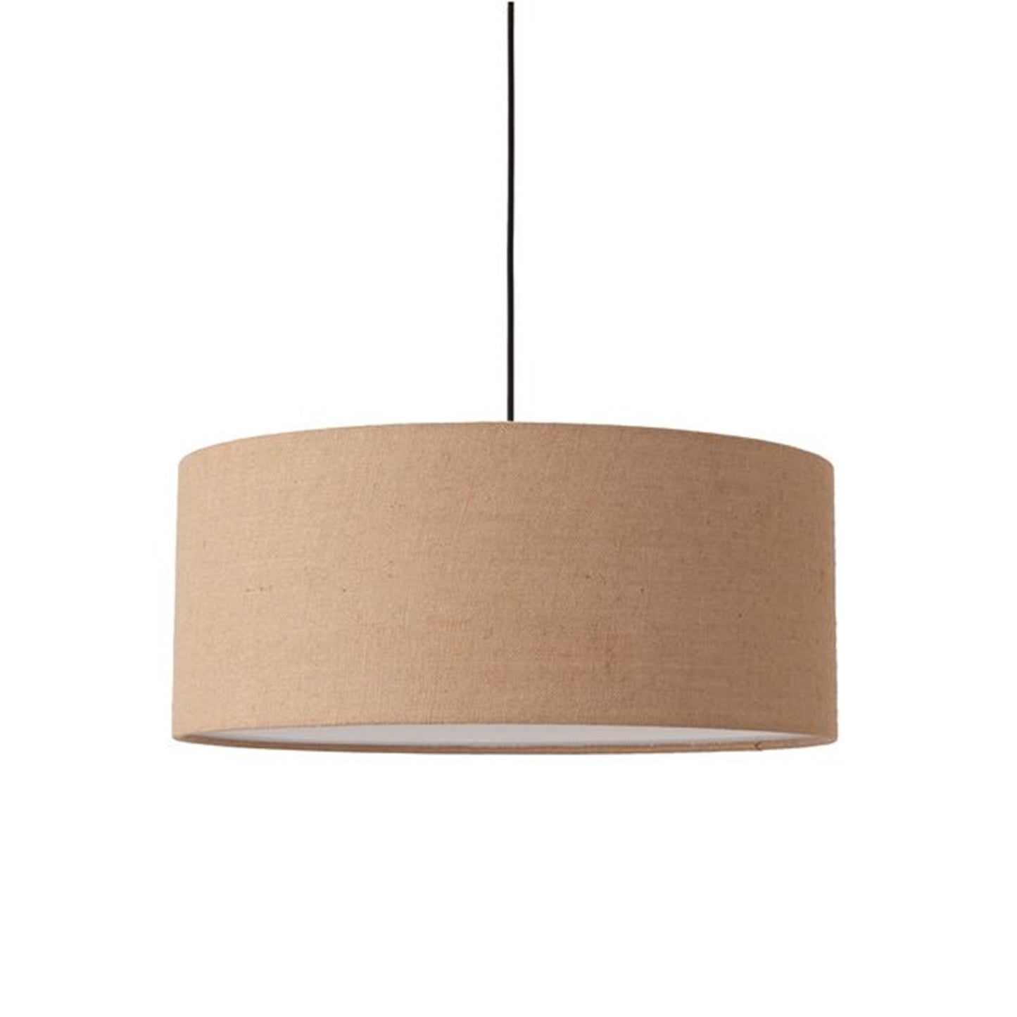 Nova California Stretch 15in 1-Light Pendant | Modern Weathered Brass and Burlap Linen | Kitchen Island & Dining Room | Model 2110847BU
