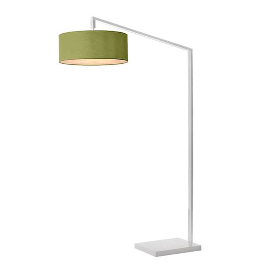 Nova California Stretch 75in 1-Light Floor Lamp | Modern White and Avocado Linen | Living Room & Bedroom | 72 x 24 x 75 in | Model 2110927AV