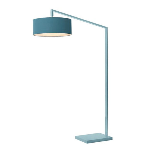 Nova California Stretch 75in 1-Light Arc Lamp | Industrial Pool Blue and Pool Blue Linen | Living Room & Bedroom | 72 x 24 x 75 in | Model 2110930BL