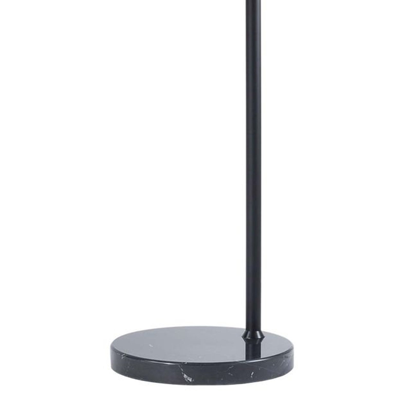 Nova California Luna Bella 68in 1-Light Arc Floor Lamp | Mid-Century Modern Antique Nickel and Matte Black Silver-Leaf Metal Shade | Model 2111109