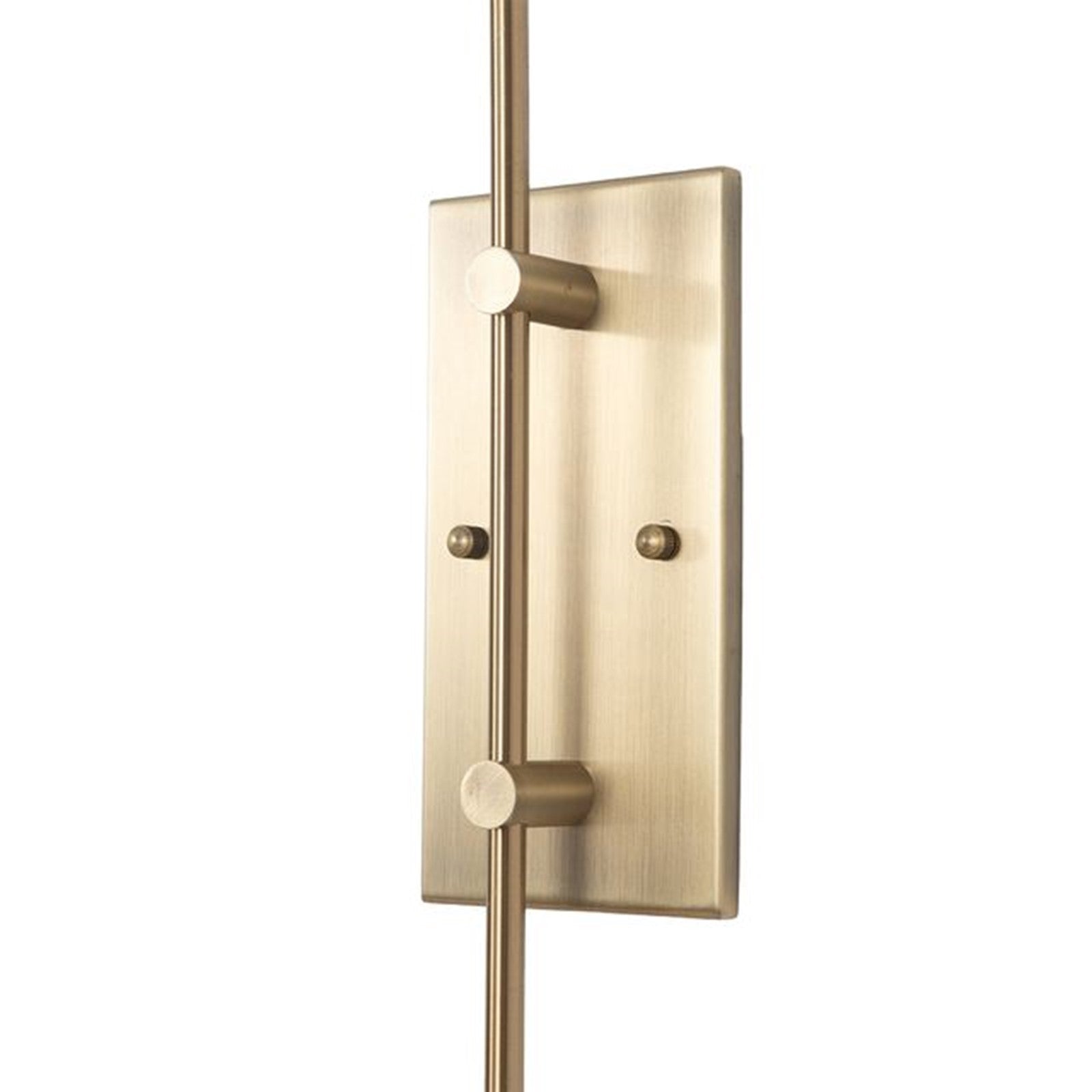 Nova California Scallop 46in 1-Light Wall Sconce | Mid-Century Weathered Brass and White Linen | Living Room & Bedroom | Model 2111803WB