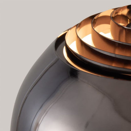 Nova California Float Half Dome 92in 1-Light Arc Lamp | Modern Satin Nickel and Black Nickel Steel Shade | Living Room & Home | Model 2113819BN