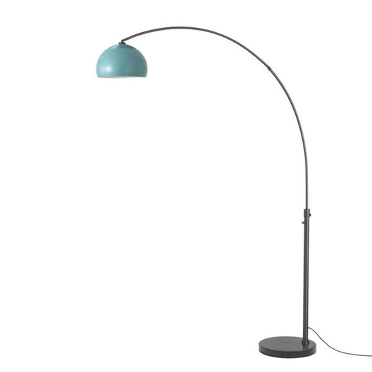 Nova California Float Half Dome 92in 1-Light Arc Lamp | Modern Pool Blue Steel | Living Room & Home Office | 68 x 18 x 92 in | Model 2113820BL