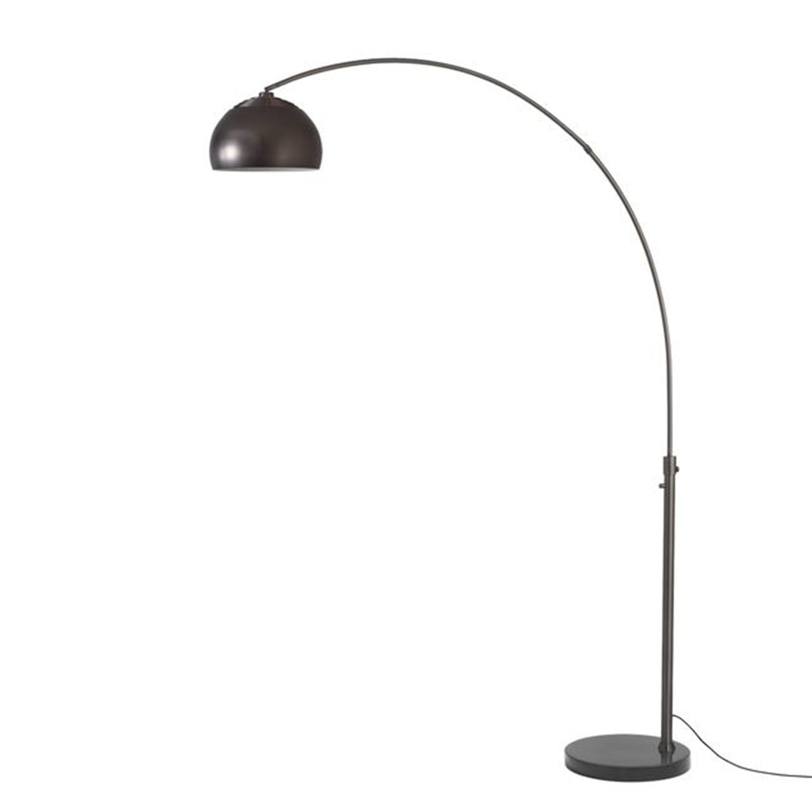 Nova California Float Half Dome 92in 1-Light Arc Lamp | Modern Black Nickel Steel | Living Room & Home Office | 68 x 18 x 92 in | Model 2113820BN