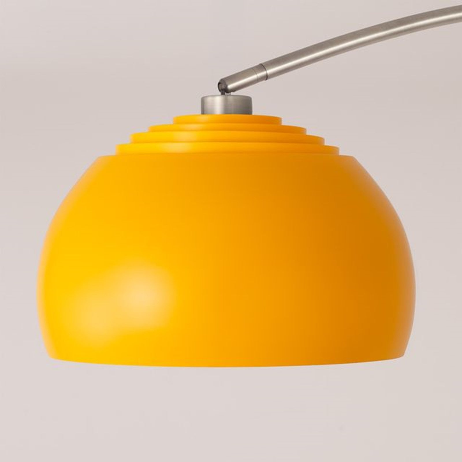 Nova California Float Half Dome 92in 1-Light Arc Lamp | Modern Mustard Steel and White Marble | Living Room & Home Office | Model 2113822MU