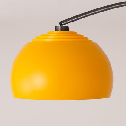 Nova California Float Half Dome 92in 1-Light Arc Lamp | Modern Mustard Steel Shade and Black Nickel Body | Living Room & Reading | Model 2113823MU