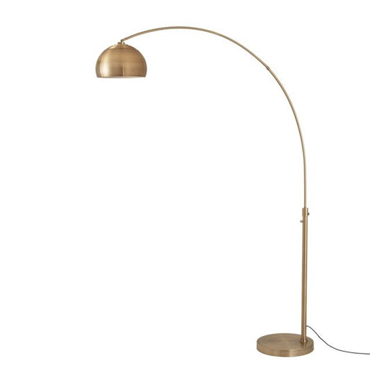 Nova California Float 92in 1-Light Arc Lamp | Modern Weathered Brass Steel Shade | Living Room & Home Office | 68 x 18 x 92 in | Model 2113824WB