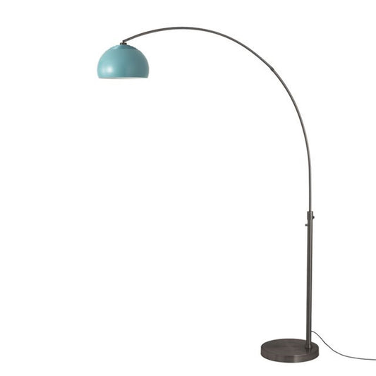 Nova California Float Half Dome 92in 1-Light Arc Lamp | Modern Pool Blue Steel Shade | Living Room & Reading Nook | 1500 Lumens | Model 2113826BL
