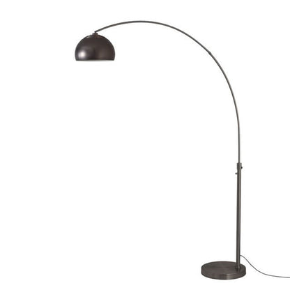 Nova California Float Half Dome 92in 1-Light Arc Lamp | Modern Black Nickel Steel Shade | Living Room & Reading Nook | 1500 Lumens | Model 2113826BN