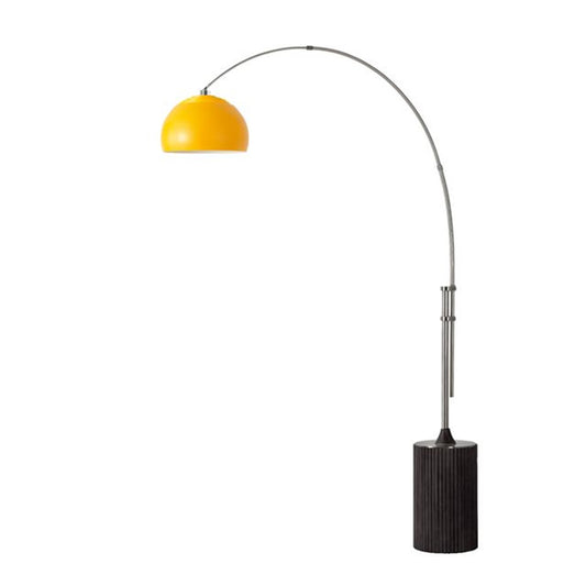 Nova California Tambo 92in 1-Light Arc Lamp | Mid-Century Mustard Steel and Satin Nickel | Living Room & Home Office | Model 2113834MU