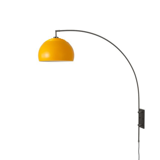 Nova California Half Dome 18in 1-Light Wall Sconce | Modern Mustard Steel Shade | Living Room & Reading Nook | 18 x 5 x 13 in | Model 2113838MU